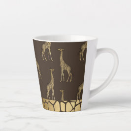Gold Giraffe Elegant Chic Stilvolle Kleine Latte T Milchtasse