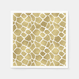 Gold Giraffe Print Serviette