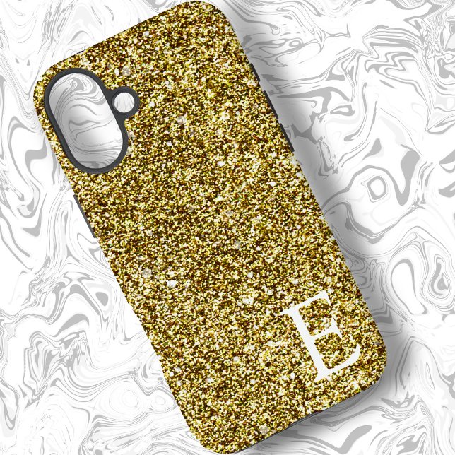 Gold Girly Printed Glitzer Stilvoll und Niedlich Case-Mate iPhone Hülle (Von Creator hochgeladen)