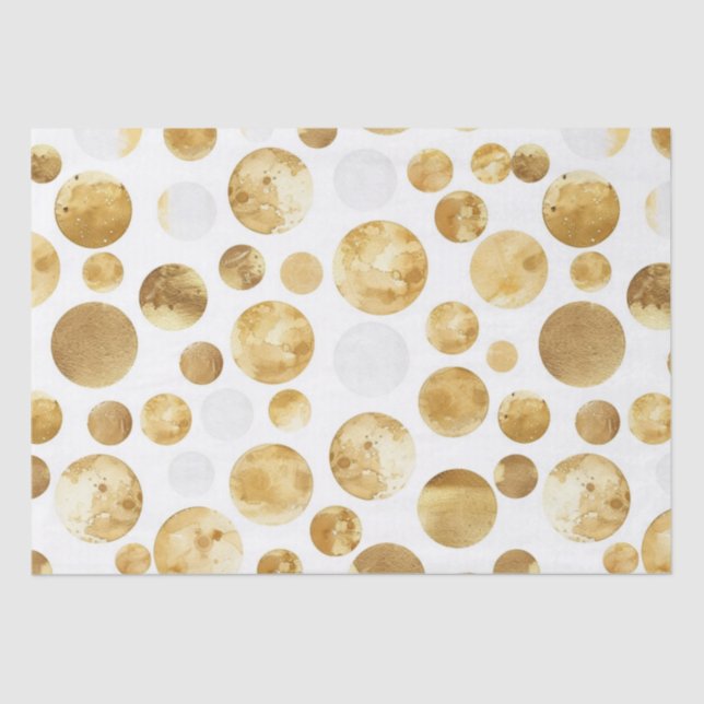 Gold Glam Abstrakt Dots Geburtstag Seidenpapier (Vorderseite)