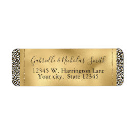 Gold Glam Black Leopard Print