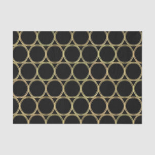 Gold Glam & Black Ringe (Jede Farbe) Modern Glam Seidenpapier