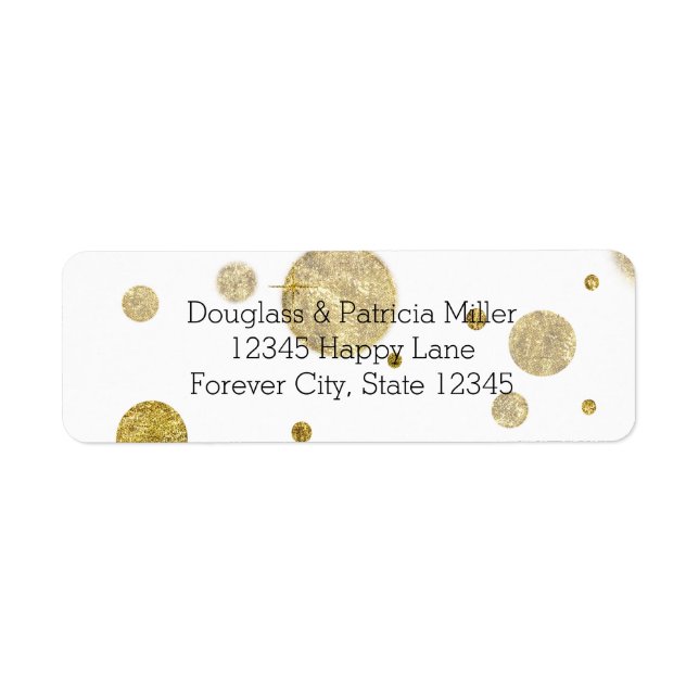 Gold Glam Bokeh Confetti Dots (Vorne)