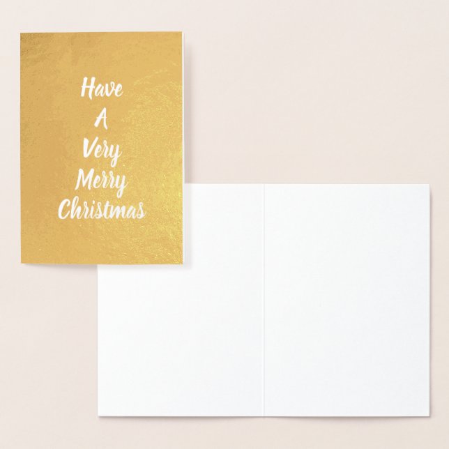 Gold Glam Christmas Personalisiert Card Folienkarte (Anzeige)