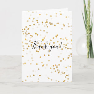 Gold Glam Confetti Dankeskarte