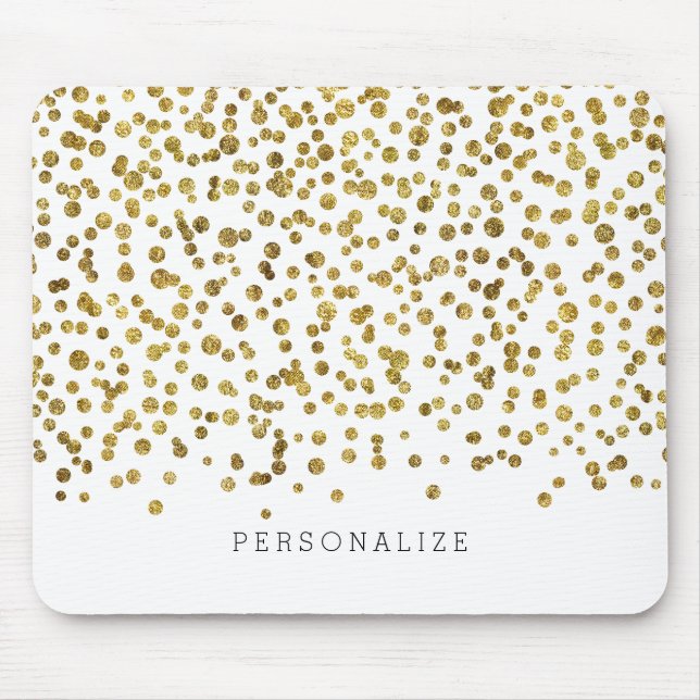 Gold Glam Confetti Mousepad (Vorne)
