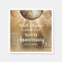 Gold Glam Disco Ball 50 Jahre Hochzeit