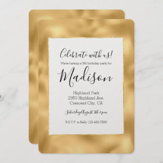 Gold Glam Einladung