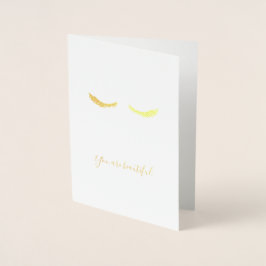Gold Glam Eyelashes Beautiful Folienkarte
