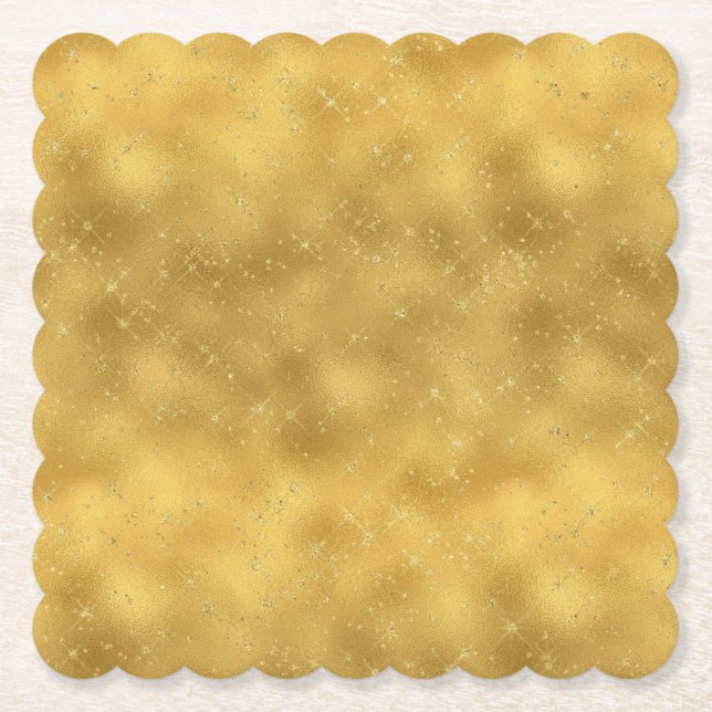 Gold Glam Funkeln Untersetzer (Vorderseite)