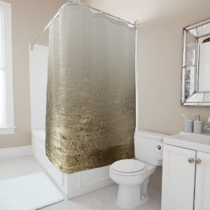 Gold Glam Gilded Brush Moderne Eleganz Duschvorhang