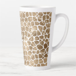 Gold Glam Giraffe Print Milchtasse