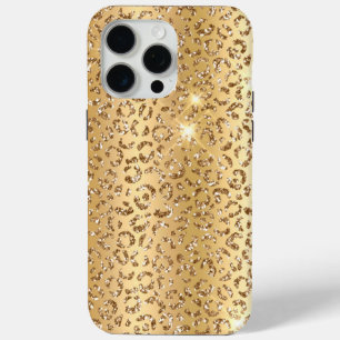 Gold Glam Glitter Leopard Case-Mate iPhone Hülle