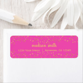 Gold Glam Glitzer Confetti | Rosa Rücksendeadresse