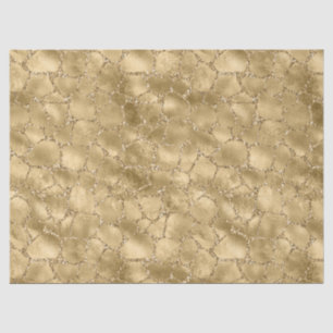 Gold Glam Glitzer Giraffe Print Seidenpapier