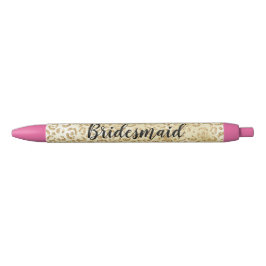 Gold Glam Glitzer Leopardenprint Kugelschreiber