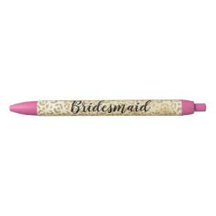 Gold Glam Glitzer Leopardenprint Kugelschreiber