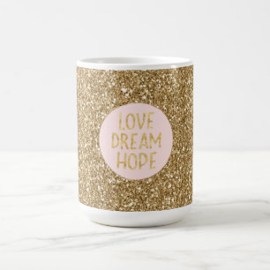 Gold Glam Glitzer Liebe Traumhaft Kaffeetasse