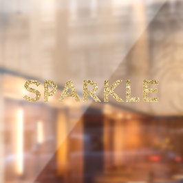 Gold Glam Glitzer Sparkle Fensteraufkleber