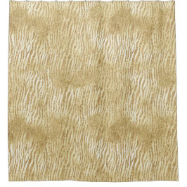 Gold Glam Glitzer Zebra Print       Duschvorhang