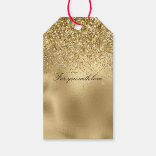 Gold Glam Glitzy Glitzer Sparkle Geschenkanhänger