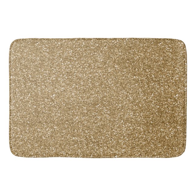Gold Glam Imitat Glitzer Badematte (Vorderseite)