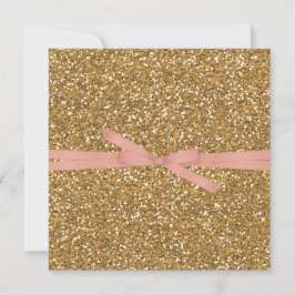 Gold Glam Imitate Glitzer Einladung