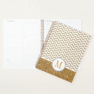 Gold Glam Imitate Glitzer Zickzack Planer