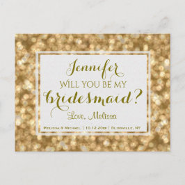 Gold Glam | Junggesellinnenabschiede? Einladungspostkarte