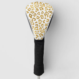 Gold Glam Leopard Print Golf Headcover