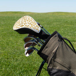 Gold Glam Leopard Print Golf Headcover