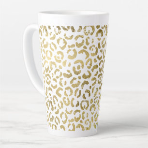 Gold Glam Leopard Print Milchtasse