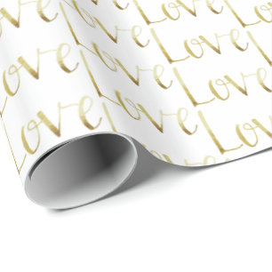 Gold Glam Liebe Wedding Geschenkpapier