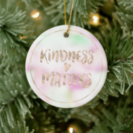 Gold Glam Mint Rosa Gefärbte Krawatte Kindness Mat Keramik Ornament