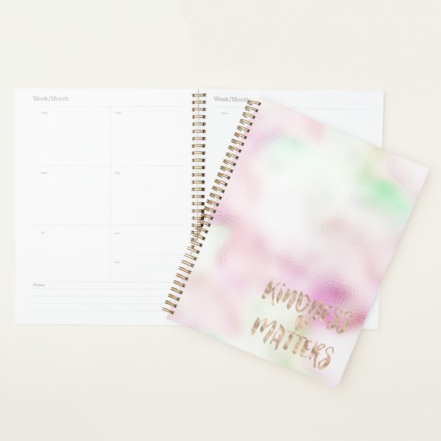 Gold Glam Mint Rosa Gefärbte Krawatte Kindness Mat Planer (Anzeige)