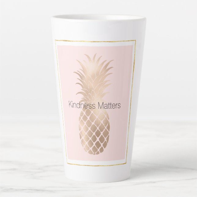 Gold Glam Pineaple Milchtasse (Vorderseite)