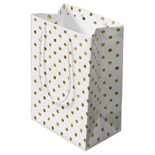 Gold Glam Polka Dots Mittlere Geschenktüte