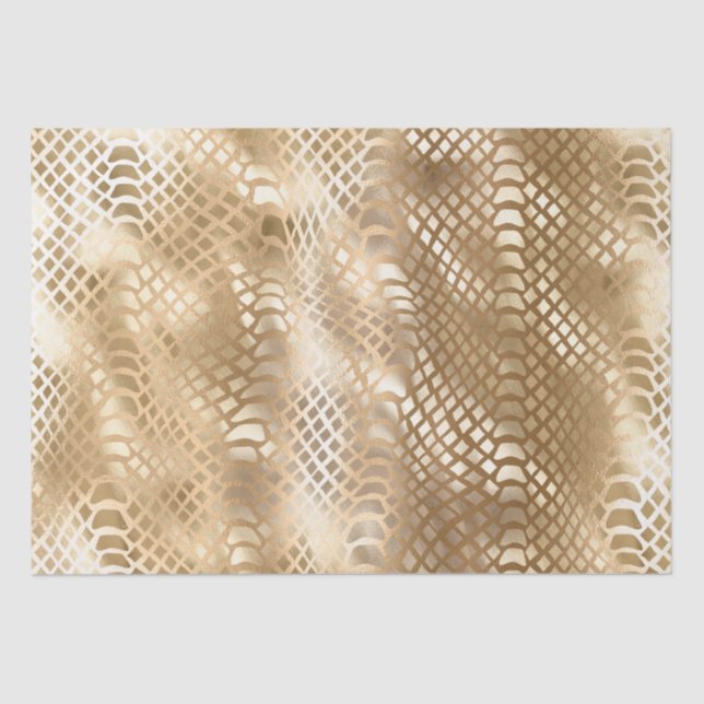 Gold Glam Snake Skin Seidenpapier (Vorderseite)