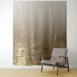 Gold Glam Vergoldete Bürste Moderne Eleganz Wandteppich