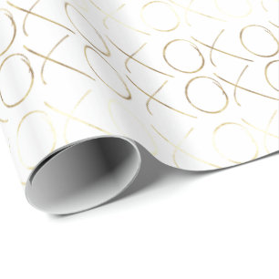 Gold Glam XOXO Geschenkpapier