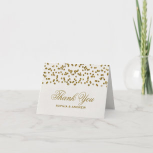 Gold Glamour Glitter Konfetti Danke