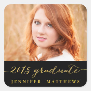 Gold Glamour Handschrift   Aufkleber für Foto-Absc