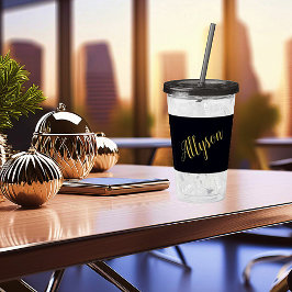 Gold Glamour personalisiert Acryltrinkbecher