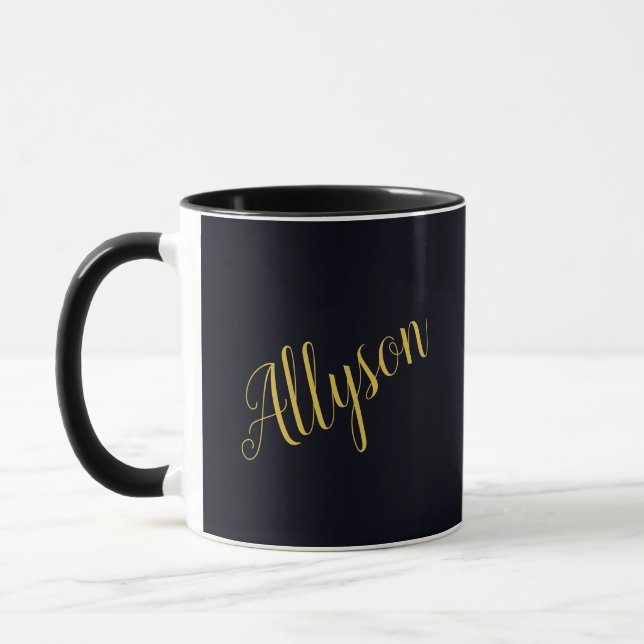 Gold Glamour personalisiert Tasse (Links)