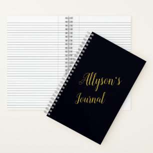 Gold Glamour personalisiertes Journal Notizbuch