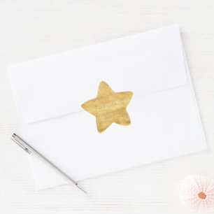 Gold Glanz Weihnachten Stern-Aufkleber