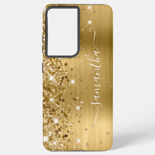 Gold Glänzende Folie Girly Signatur Samsung Galaxy Hülle