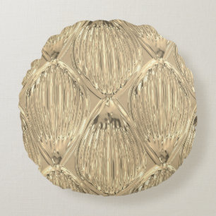 Gold-Glas-Look gelb Rundes Kissen