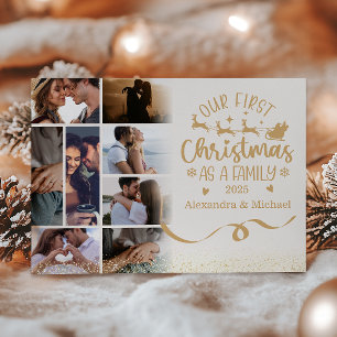 Gold Glitter 8 Foto Erstes Weihnachten als Familie