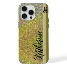Gold Glitter Blush Monogramm Hülle Case-Mate